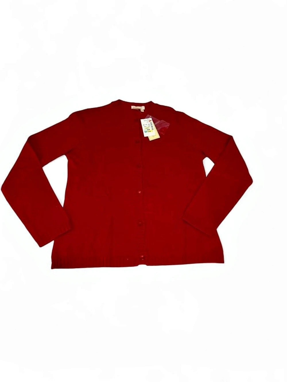 Peck & Peck Collection Cashmere Cardigan in Red Size Medium NWT